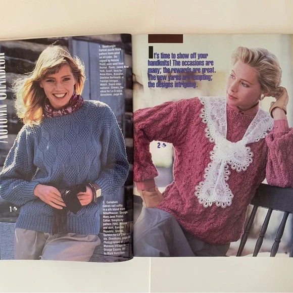 Knitting With Simplicity Magazine 30 Winning Fall Designs Full Patterns Included - Picture 4 of 17